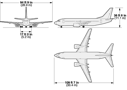 飞机三视图三面图图片